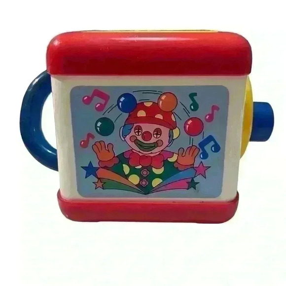Vintage 1992 Redbox Musical Jack In the Box  Clown Toy Creepy Clown Used - Picture 2 of 6